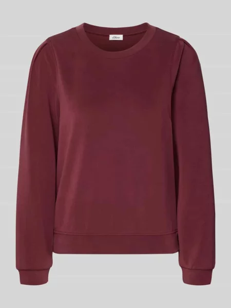 Bluza dresowa z bufiastymi rękawami czerwona