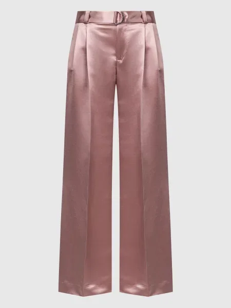 Шерстяные брюки Jacob Lee клеш розовые