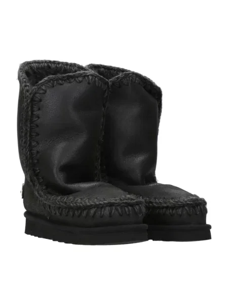 Buty do kostki Mou skórzane czarne