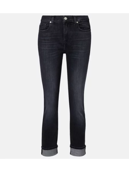 Cropp blugi skinny 7 For All Mankind negru