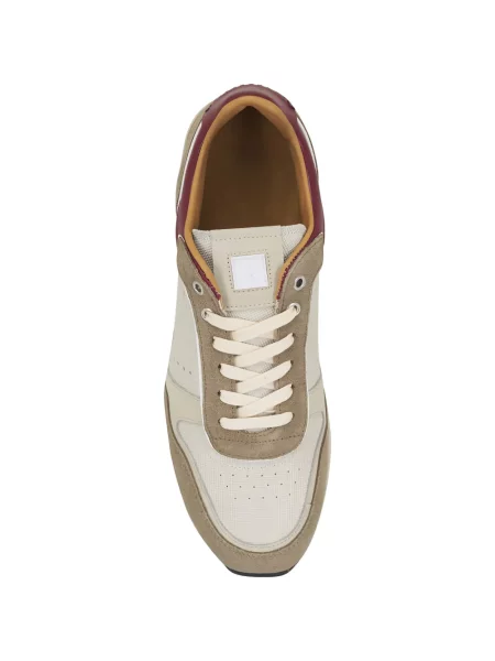 Sneakerși Rubirosa din piele de căprioară alb