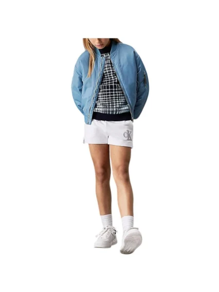 Gyerek denim ruha Calvin Klein Jeans fehér