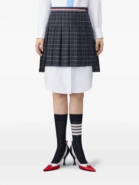 Fustă Thom Browne cu model pepito albastru