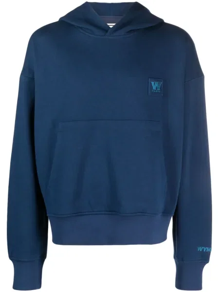 Суичър с качулка Wooyoungmi бродиран синьо