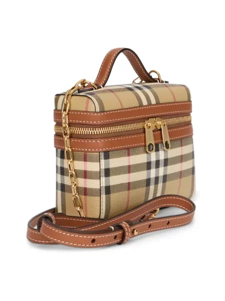 Torebka Burberry w kratę beżowa