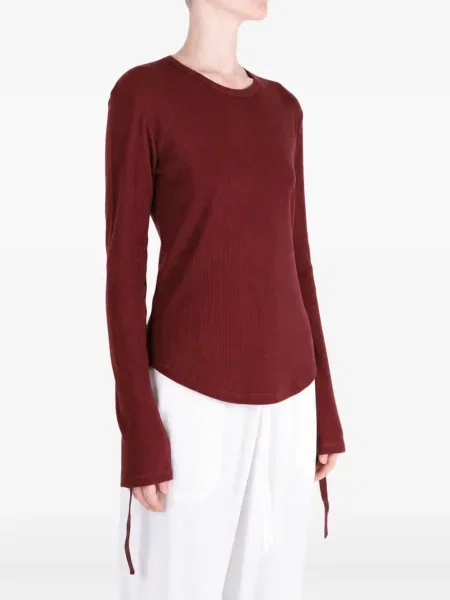 Πουά πλεκτή μακρύς μπλούζα Ann Demeulemeester κόκκινο