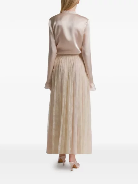 Fustă midi Alberta Ferretti din dantelă până la genunchi