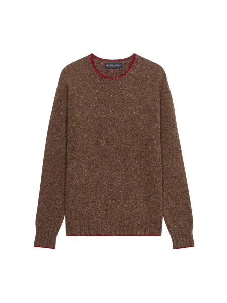 Sweter Brooks Brothers wełniany brązowy
