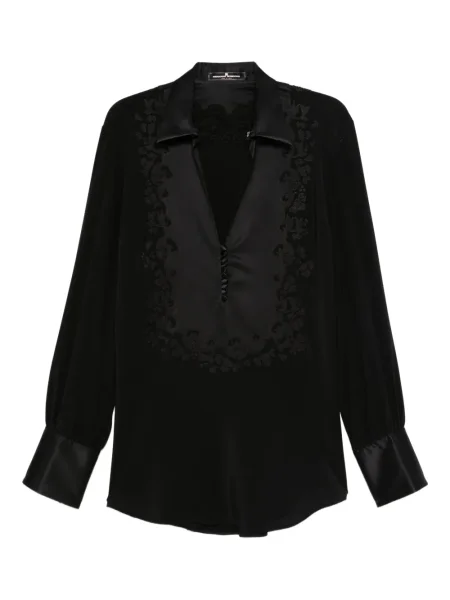 Cămașă Ermanno Scervino cu model floral negru
