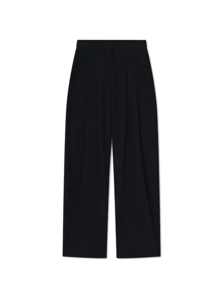 Pantaloni Nanushka de mătase conici negru
