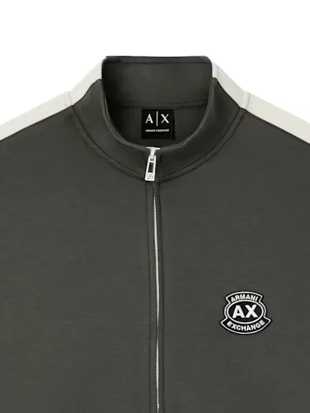 Hanorac cu fermoar Armani Exchange cu dungi gri
