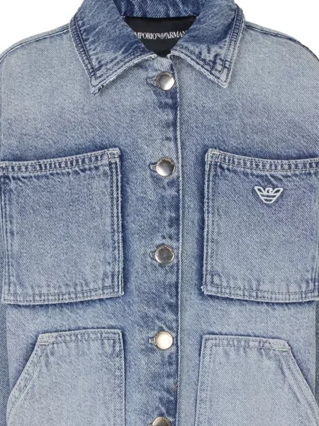 Kurtka jeansowa dziecięca Emporio Armani niebieska