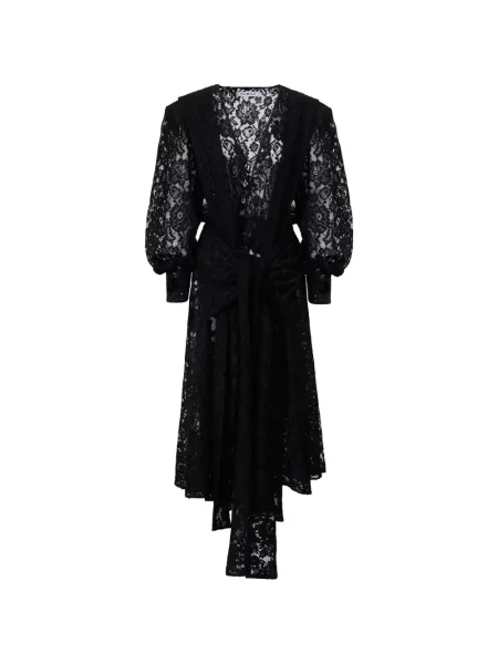 Rochie Almaz cu funde asimetrică din dantelă negru