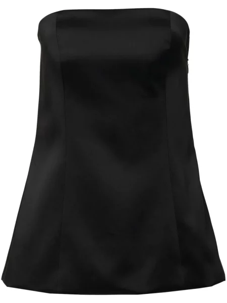 Top Carolina Herrera din satin negru