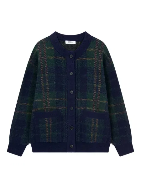 Kardigan Tomboy w kratkę zielony