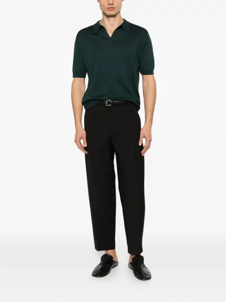 Gulerat tricou polo John Smedley verde