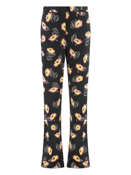 Pantaloni Etro cu model floral cu imagine negru