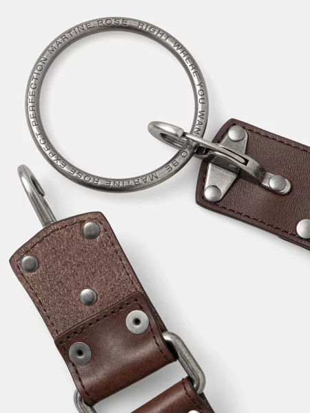 Martine Rose Studded O Ring ζώνη δερμάτινη ροζ