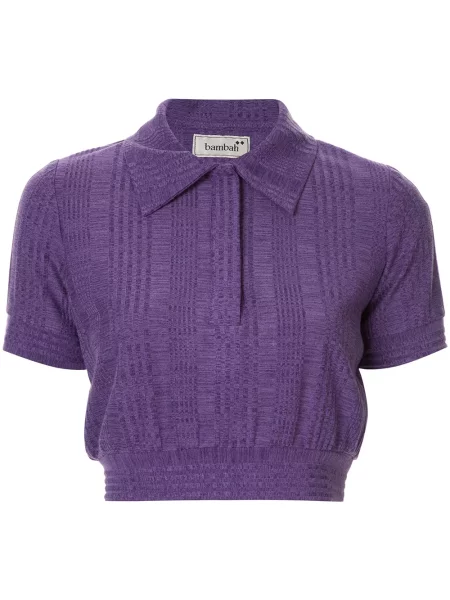 Polo Bambah tricotate violet