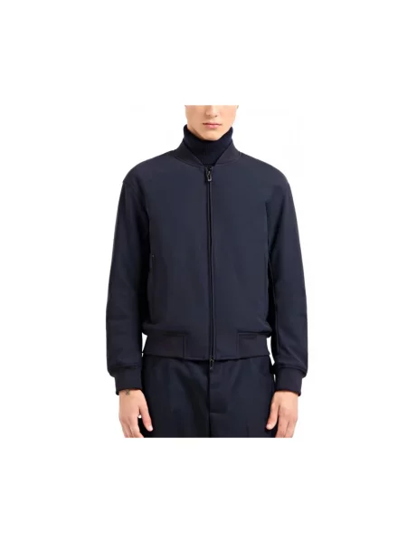 Kurtka bomber Emporio Armani niebieski
