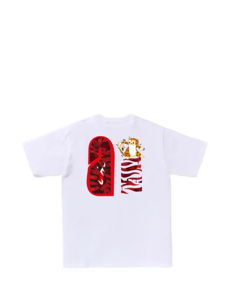 Tricou A Bathing Ape® cu imagine alb