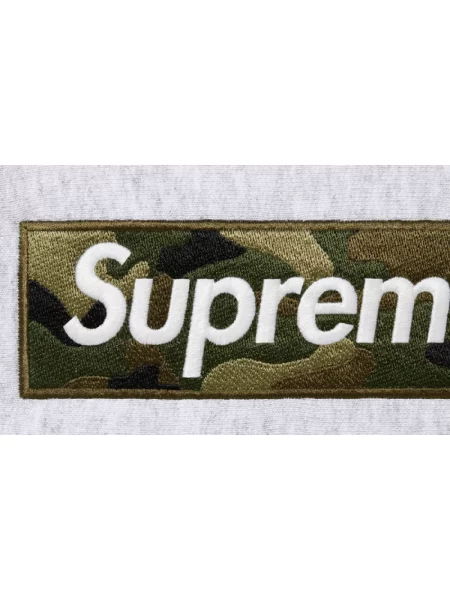 Bluza z kapturem Supreme z kapturem z logo szara