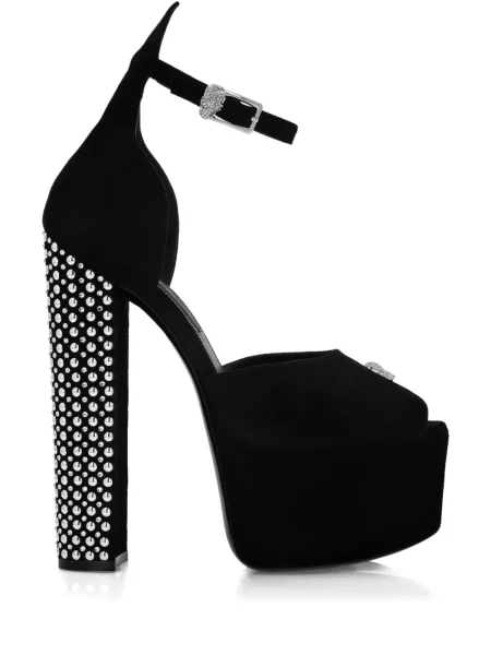 Sandale Philipp Plein cu platformă negru