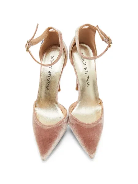 Pantofi cu toc Stuart Weitzman cu bretele roz