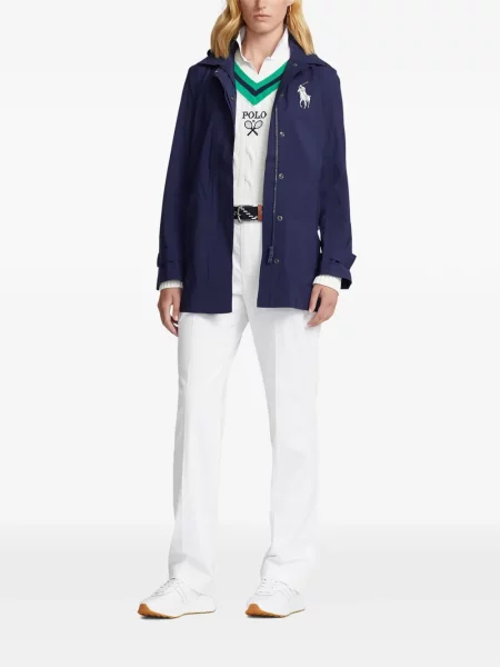 Vlněné šněrovací ponožky Polo Ralph Lauren s třásněmi modré