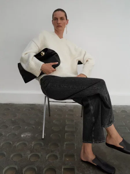 Широкі джинси MANGO темно-синій сині