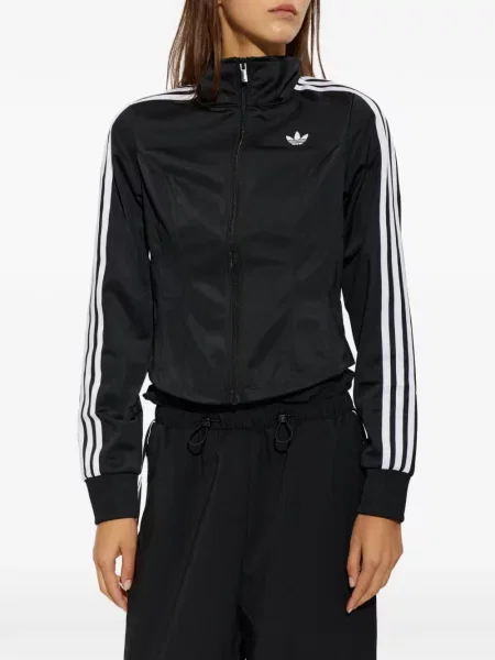 Дълго дънкова рокля Adidas на райета с принт синьо