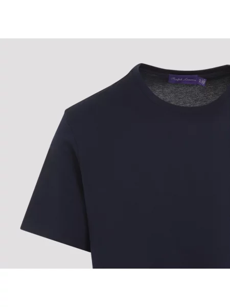 Koszulka Ralph Lauren Purple Label z krótkim rękawem z dżerseju niebieska