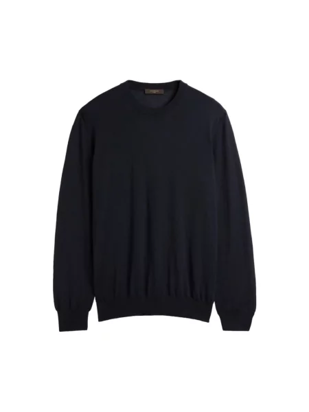 Sweter Zanone wełniany niebieski