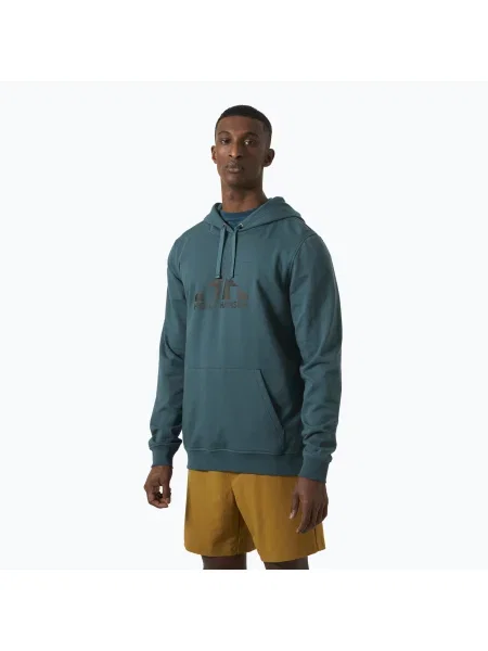 Суичър с качулка Helly Hansen синьо
