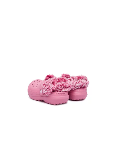 Natikače Crocs Classic Fleece Lined Clog T ružičasta