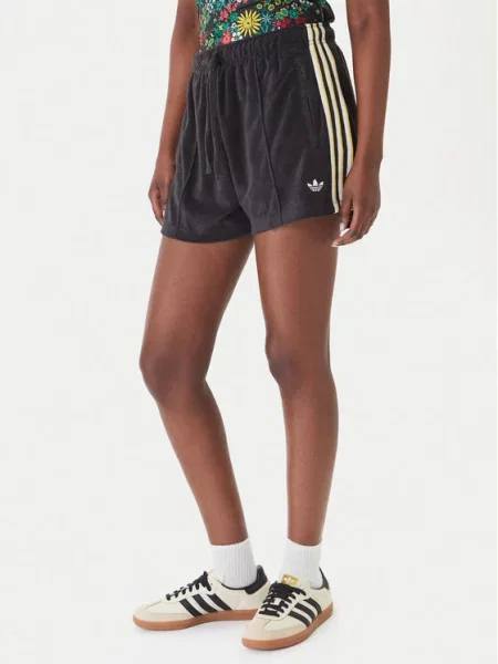 Махровые спортивные шорты Adidas черные