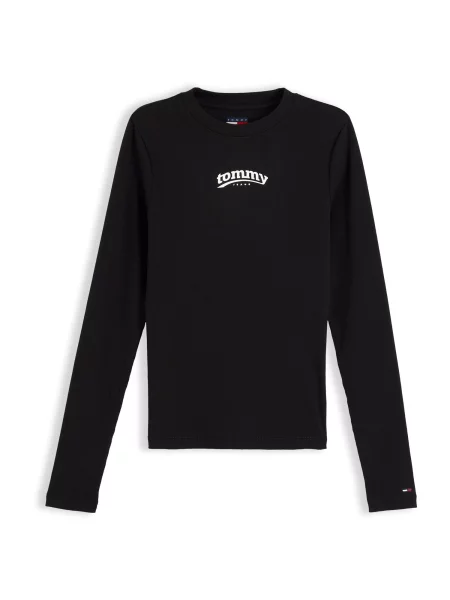 Tommy Jeans Tricou ESS negru alb