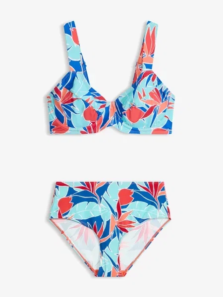 Bikini minimizer 2 części na szerokich ramiączkach niebieskie