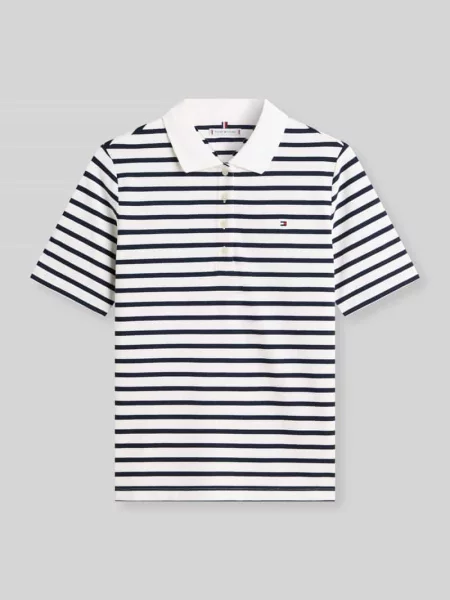 Koszulki polo o kroju regular fit z mieszanki bawełny Tommy Hilfiger biała