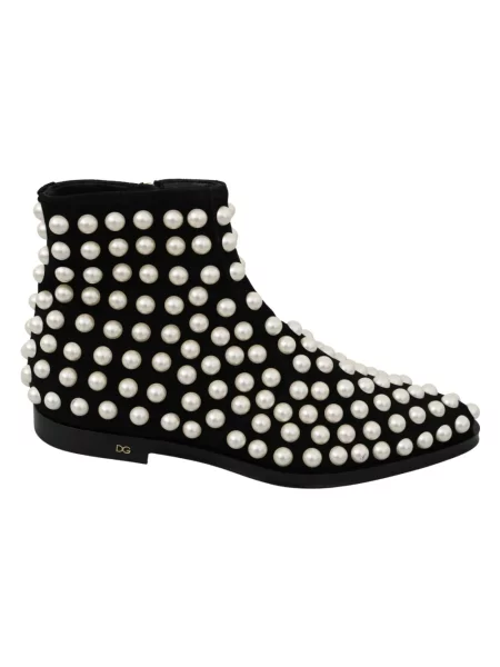 Botki Dolce And Gabbana zamszowe białe