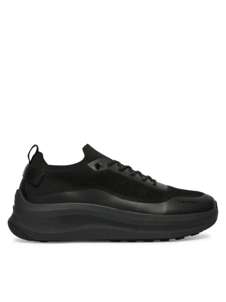 Sneakersy Calvin Klein Chunky Runner Lace Up Sock Knit čierna