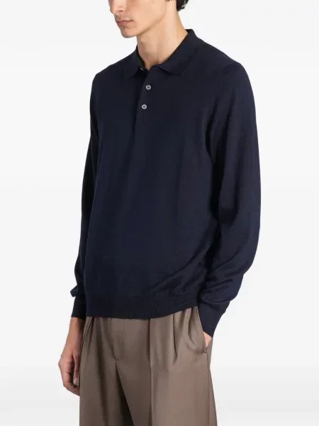 Lung tricou polo Tagliatore albastru