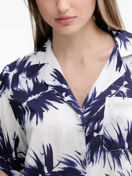 Pijamale Dkny cu imagine alb