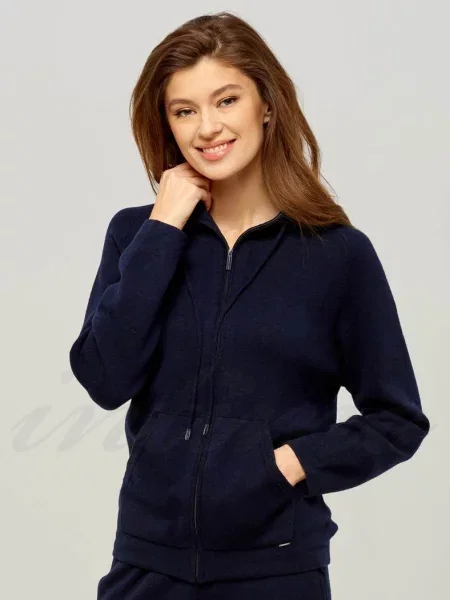 Толстовка Marc & Andre из шерсти мериноса синяя