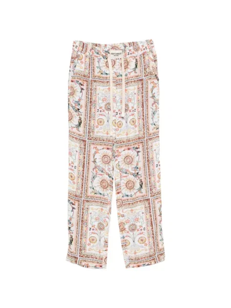 Stahovací šňůrka kalhoty Just Cavalli bílé