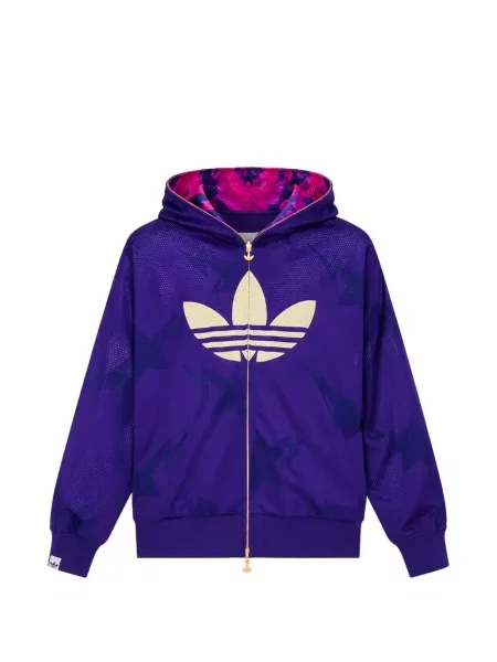 Kamufliažinis striukė Adidas su gobtuvu violetinė
