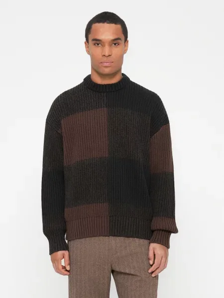 TOMMY HILFIGER Pulover / temno / pikčasto rjava