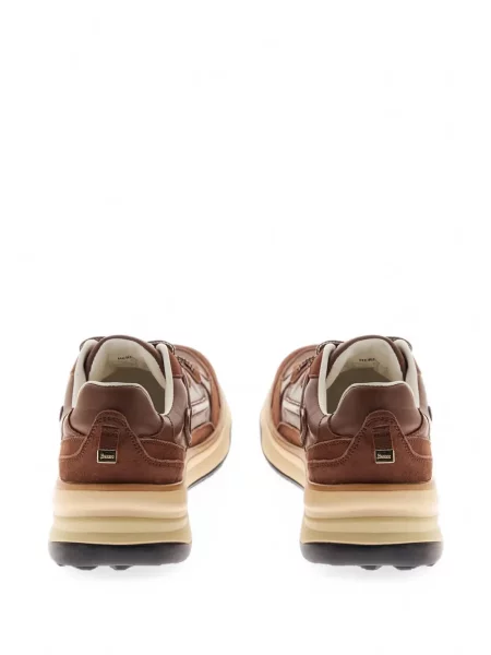 Sneakerși Herno din piele maro