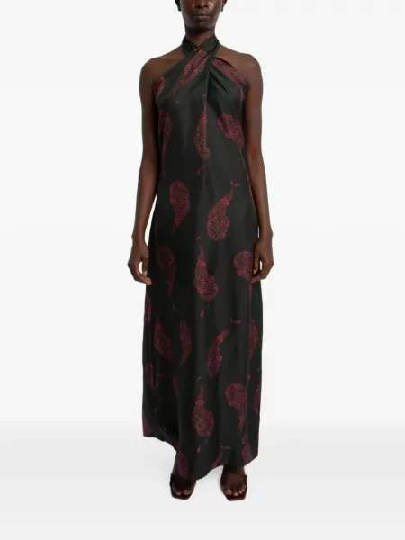 Rochie Christopher Esber cu imagine cu model paisley negru