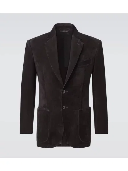 Szarvasbőr zakó Tom Ford fekete